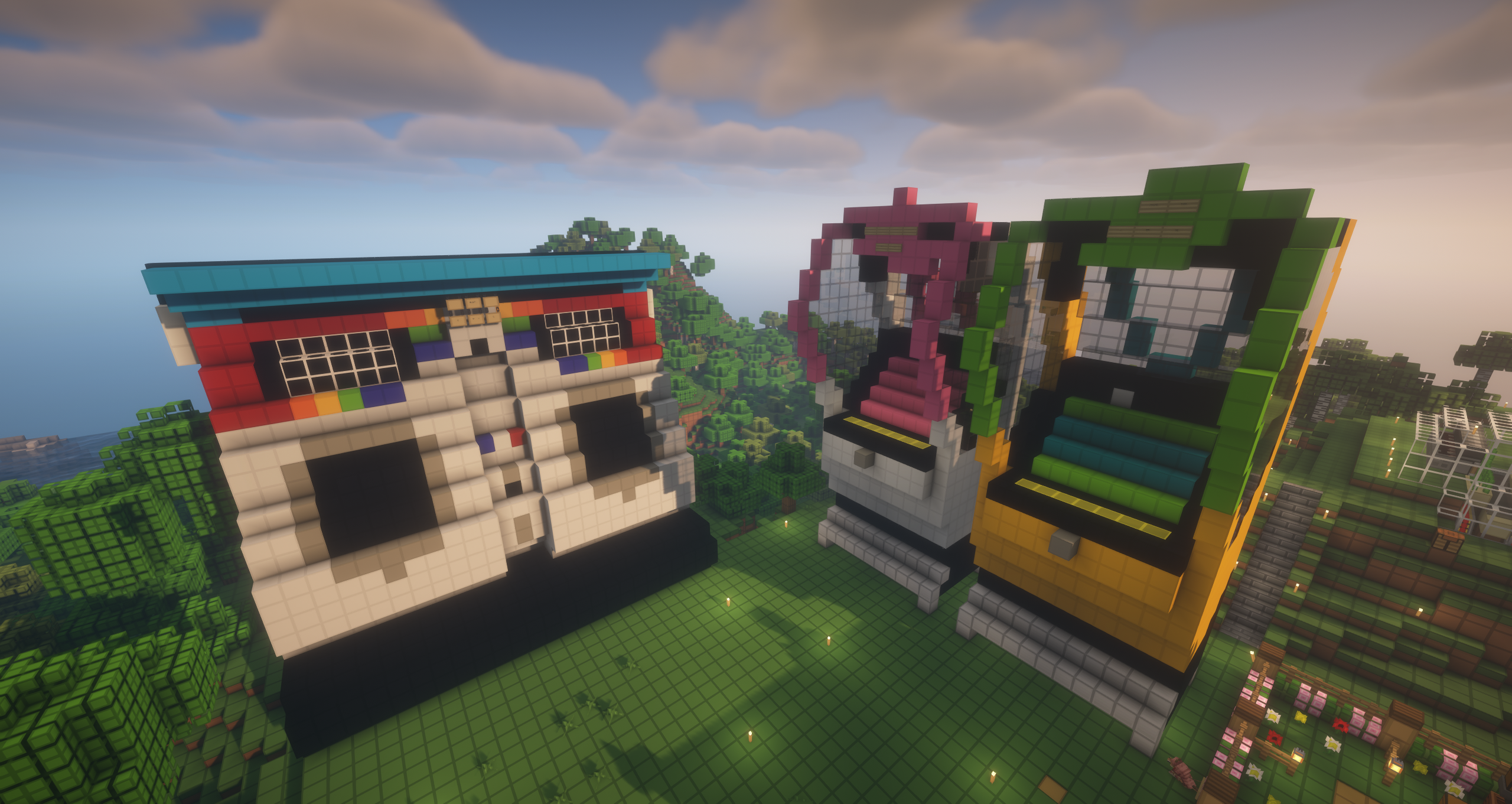 自己造的建筑，就像服务器一样，一点一点搭建起来