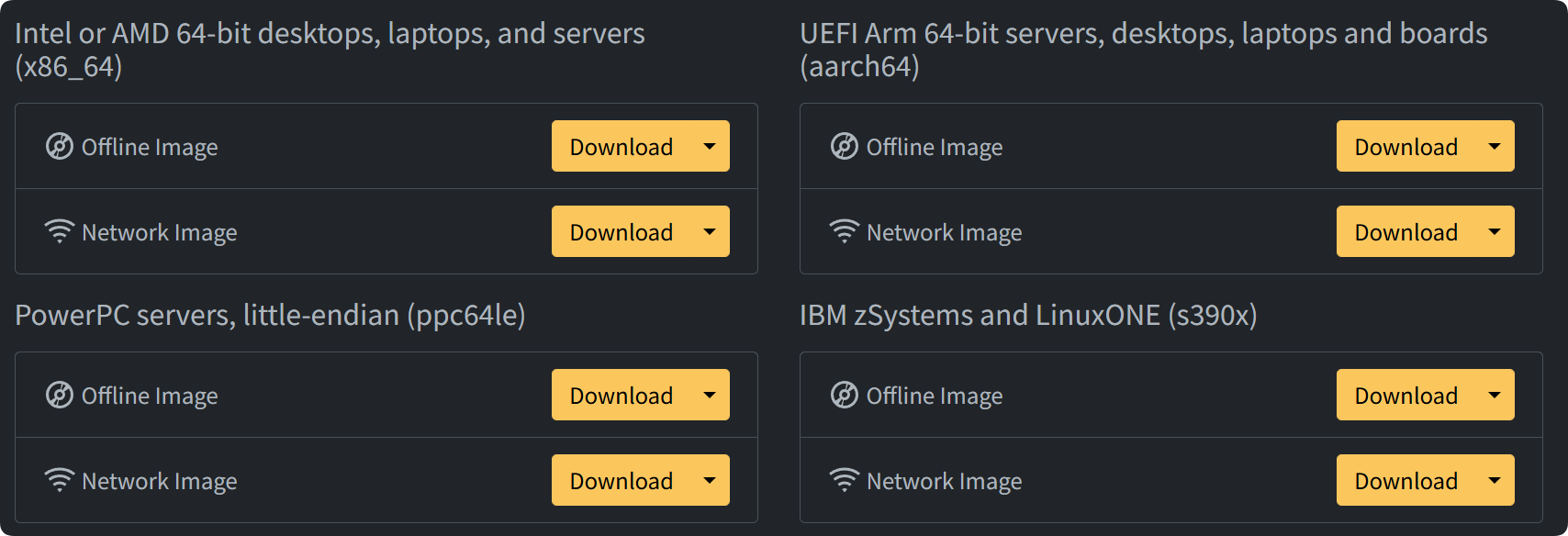openSUSE Leap 下载页面